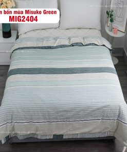 Bộ chăn ga gối Nhật Bản Misuko Tencel Green MIG2404